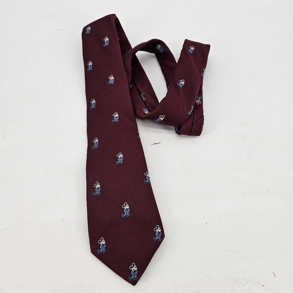Walt Disney Cervantes Vintage Mickey Mouse Embroidered Neck Tie - Picture 3 of 5